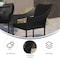 Flash Furniture Black PE Rattan Wicker Patio Dining Chair, 4PK 4-TT-TT02-BK-GG - alternate 4